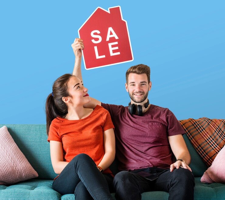 cheerful-couple-holding-house-sale-icon_53876-71041 Our cash home buyers
